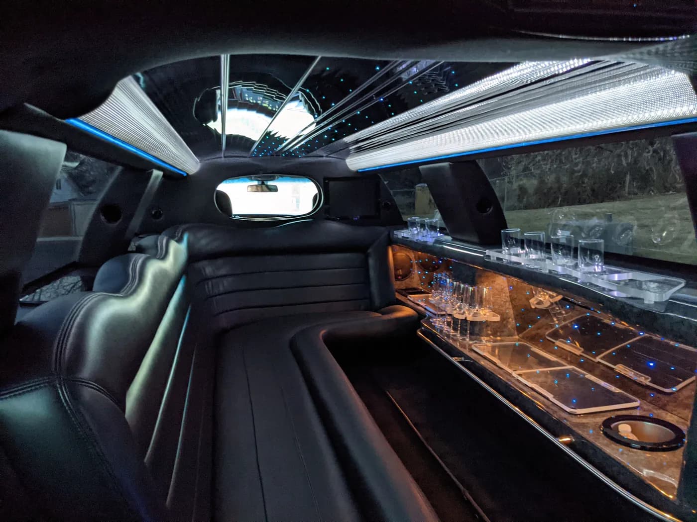 Luxury vehicle interior with premium seating